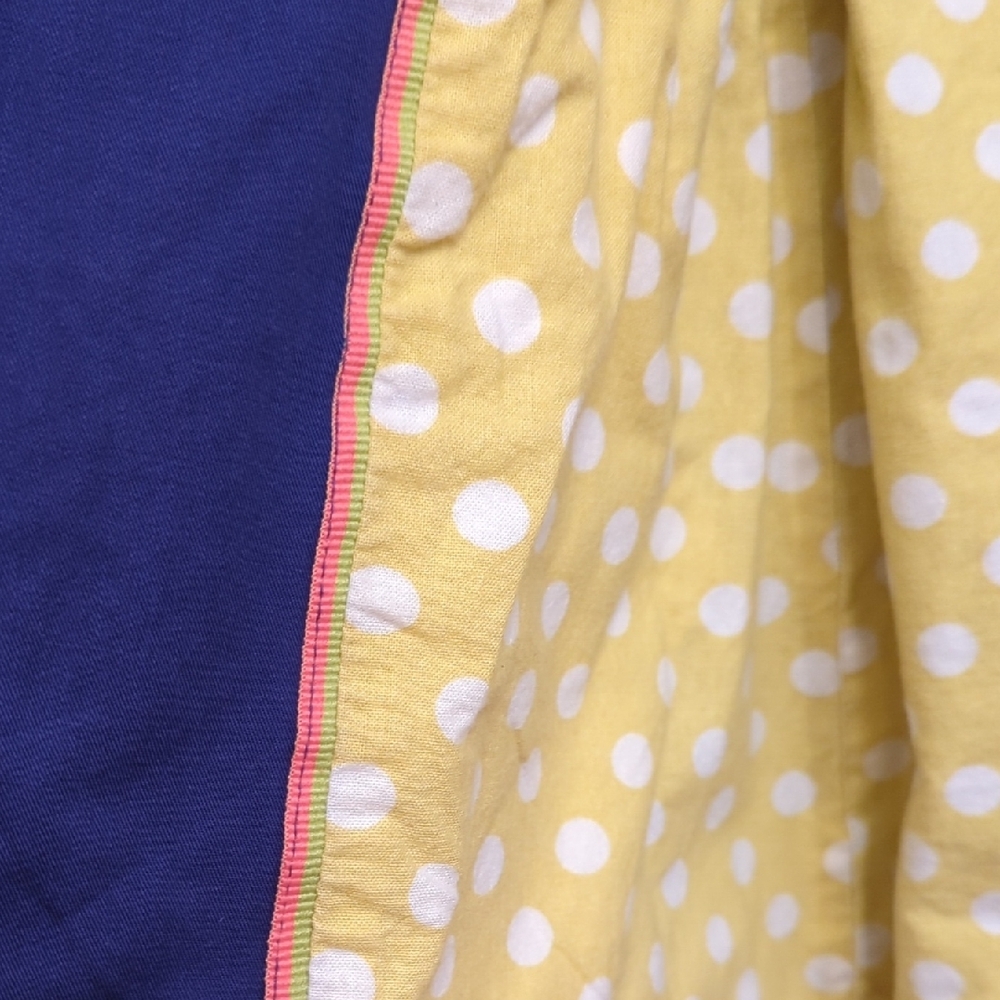Mini Boden Royal Purple Trenchcoat with Yellow Buttons (Girls' 5-6Y) - Picture 4 of 6